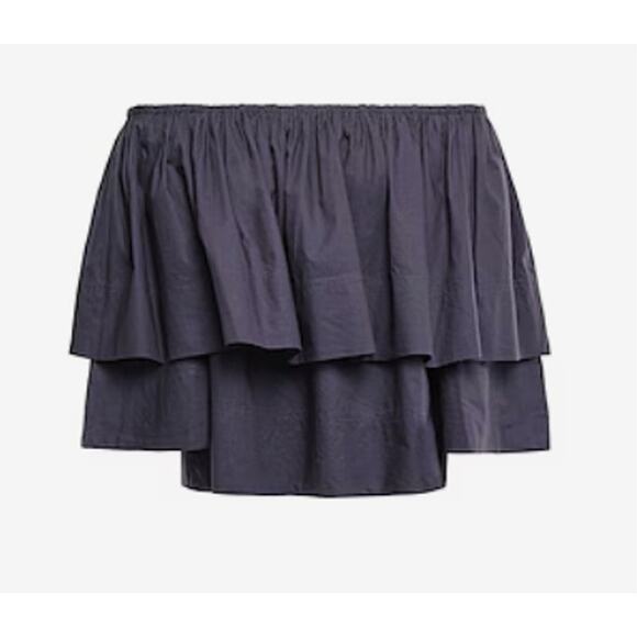 Apiece Apart Off the shoulder Cotton Blouse Navy size 10 - Picture 1 of 4